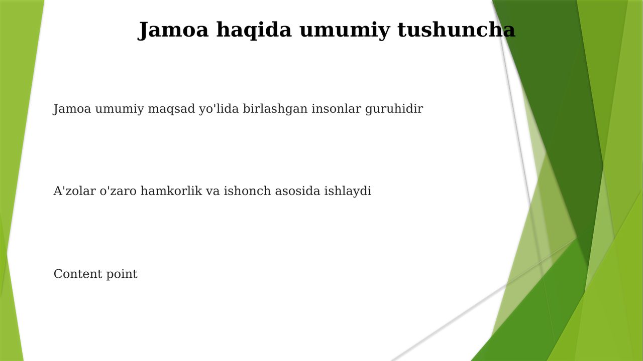 Jamoa | Taqdimot | Slayd+ | Slayd+